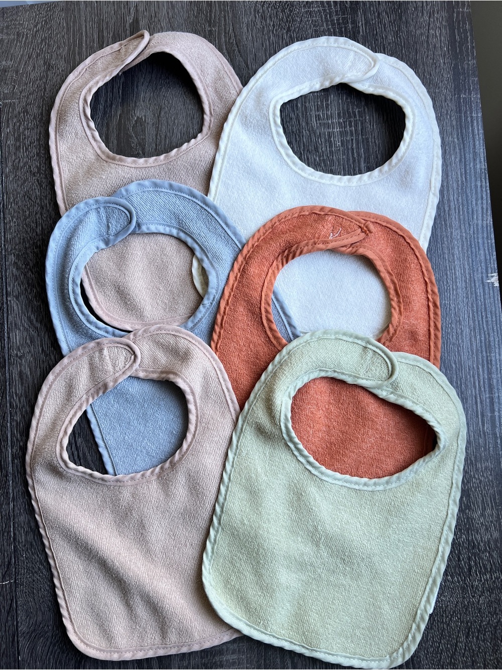 Neutral Toned Baby Bibs - Multi-Color Set